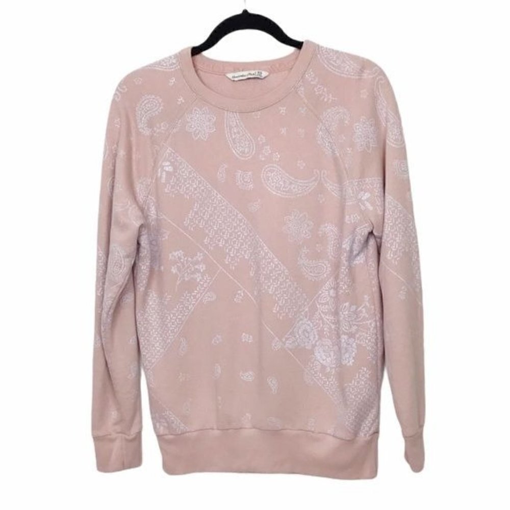 Abercrombie & Fitch Pink Paisley Print Sweater XS